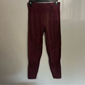 PINK Victoria’s Secret Burgundy Seamless Leggings